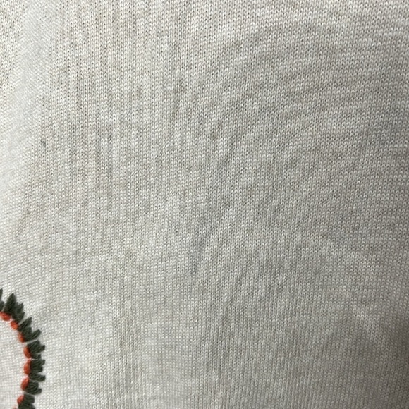 Boden Tan Rainbow Embroidered Circle Button Up Cardigan Women's Size 12 BLEMISH - Picture 4 of 5